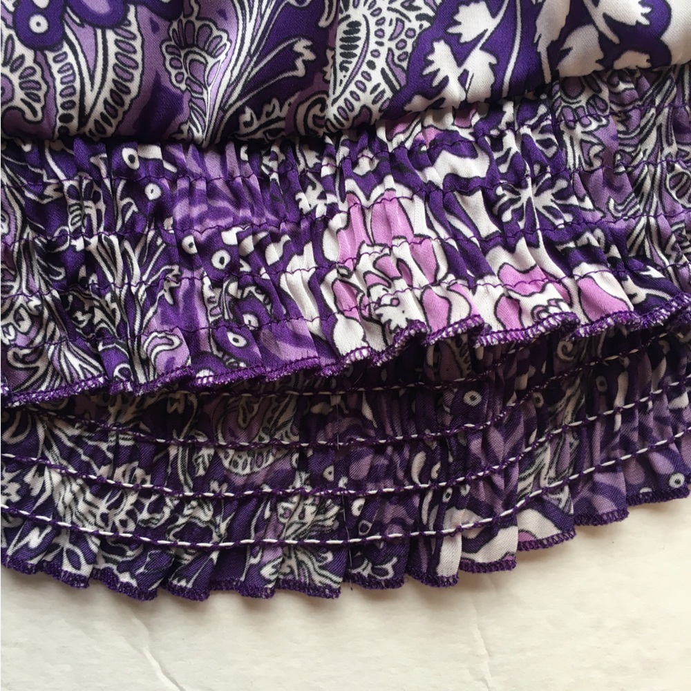 Apt. 9 Purple Paisley Patterned Sleeveless Blouse, Petite Large - Picture 8 of 13
